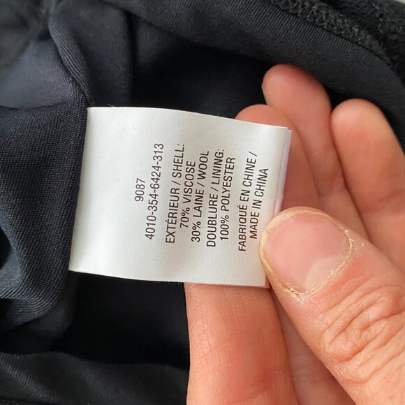 NWT Laura Petites Wool V-Neck Midi Dress with Long Sleeves & Waist Ruffle - Picture 8 of 11